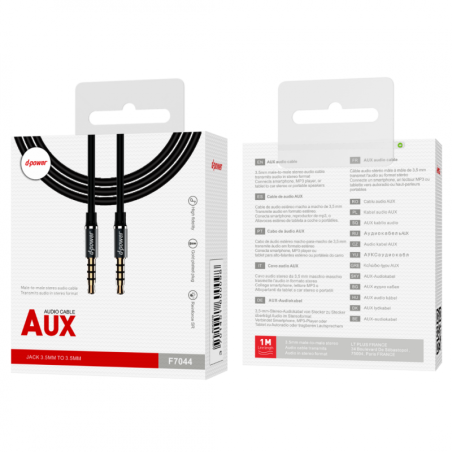 Câble Audio - D-power F7044/B7044 - 1M Noir | Smarty Paris 1